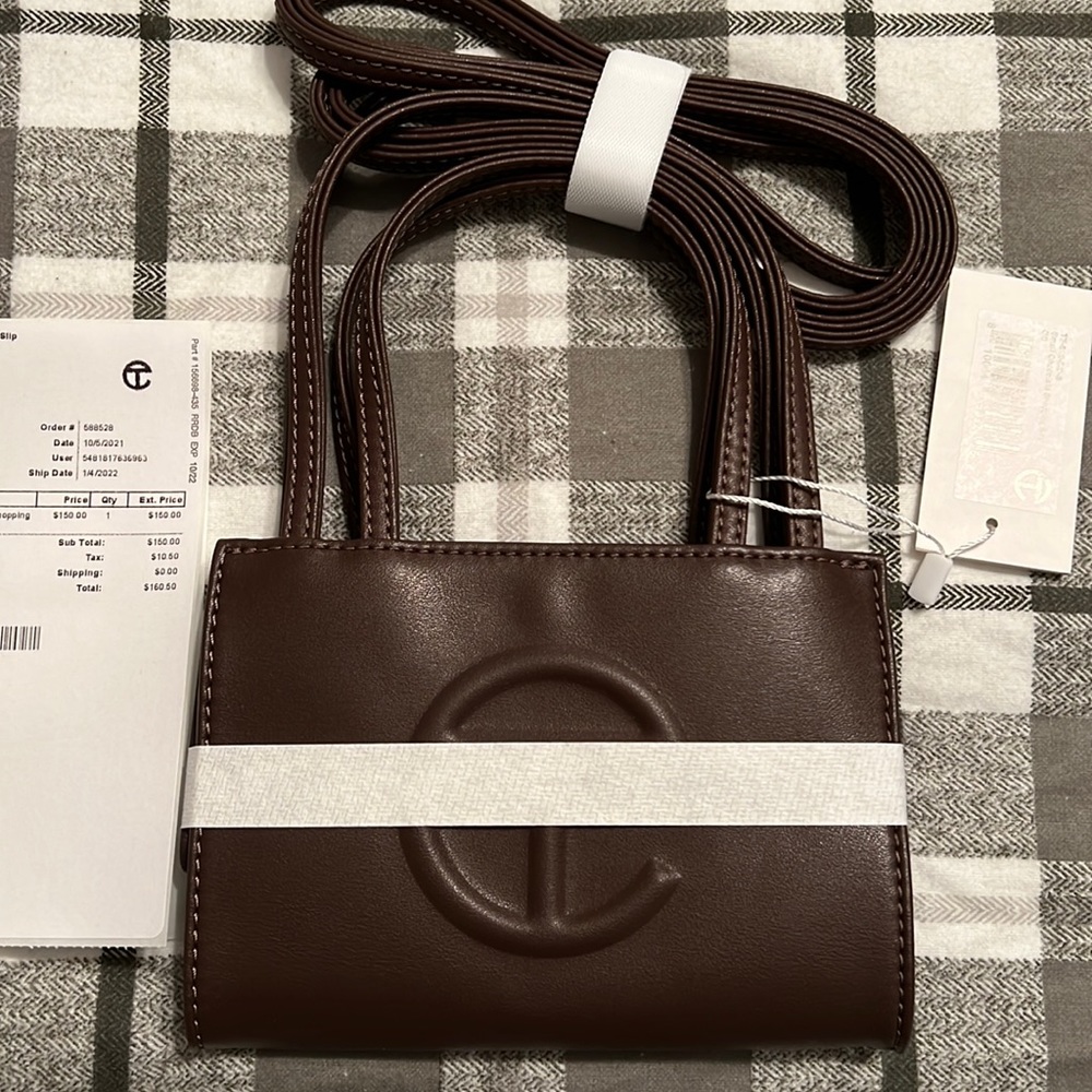 Telfar small chocolate brown